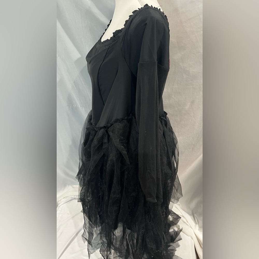 NWT-Torrid/black Halloween costume hi-low off the shoulder tulle dress size 3X - Picture 7 of 12
